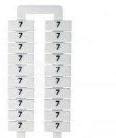 EM Group Oznacznik do złączek szynowych 7 biały 43192