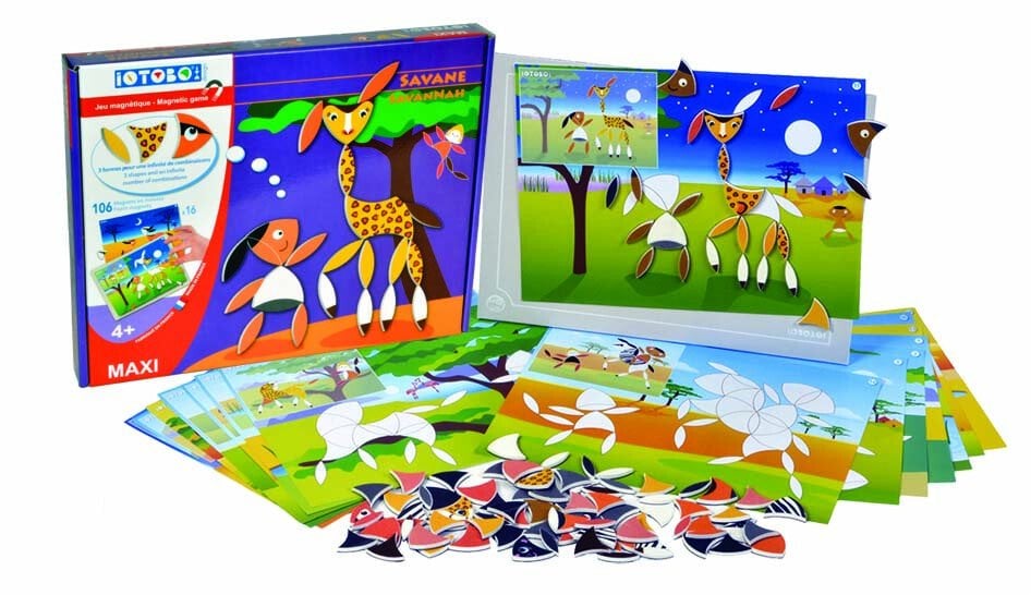 iOTOBO Magnetyczny gra, Savana Maxi, 4+
