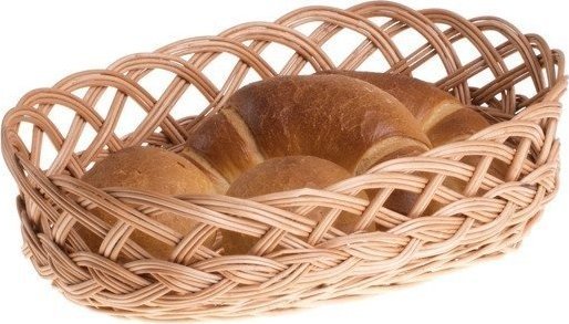 WickerPL Owalna taca wiklinowa na chleb 38x29 H11 cm