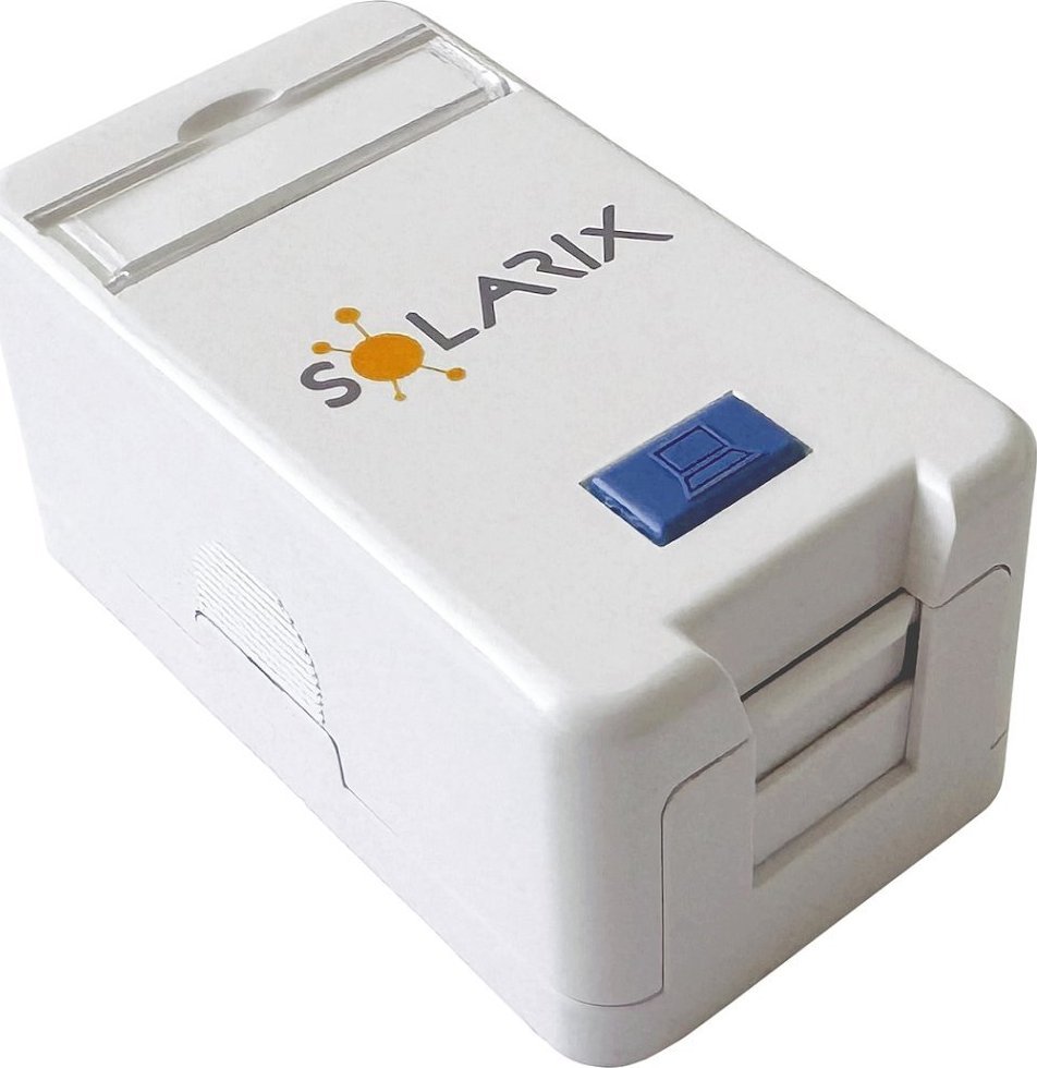 Solarix Zásuvka modulární pro 1 keystone na omítku bílá SXMO-1-0-WH