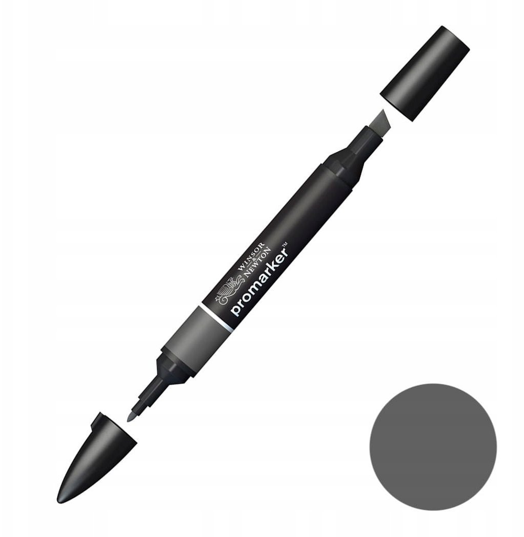 Winsor & Newton 0203157, Grey, Multicolour, Cool Grey 5, Fine/Medium, Chisel/Bullet tip, Round
