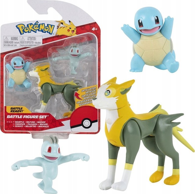 Figurka Pokemon Pokémon Battle Figure 3 Pack - Squirtle, Machop, Boltund