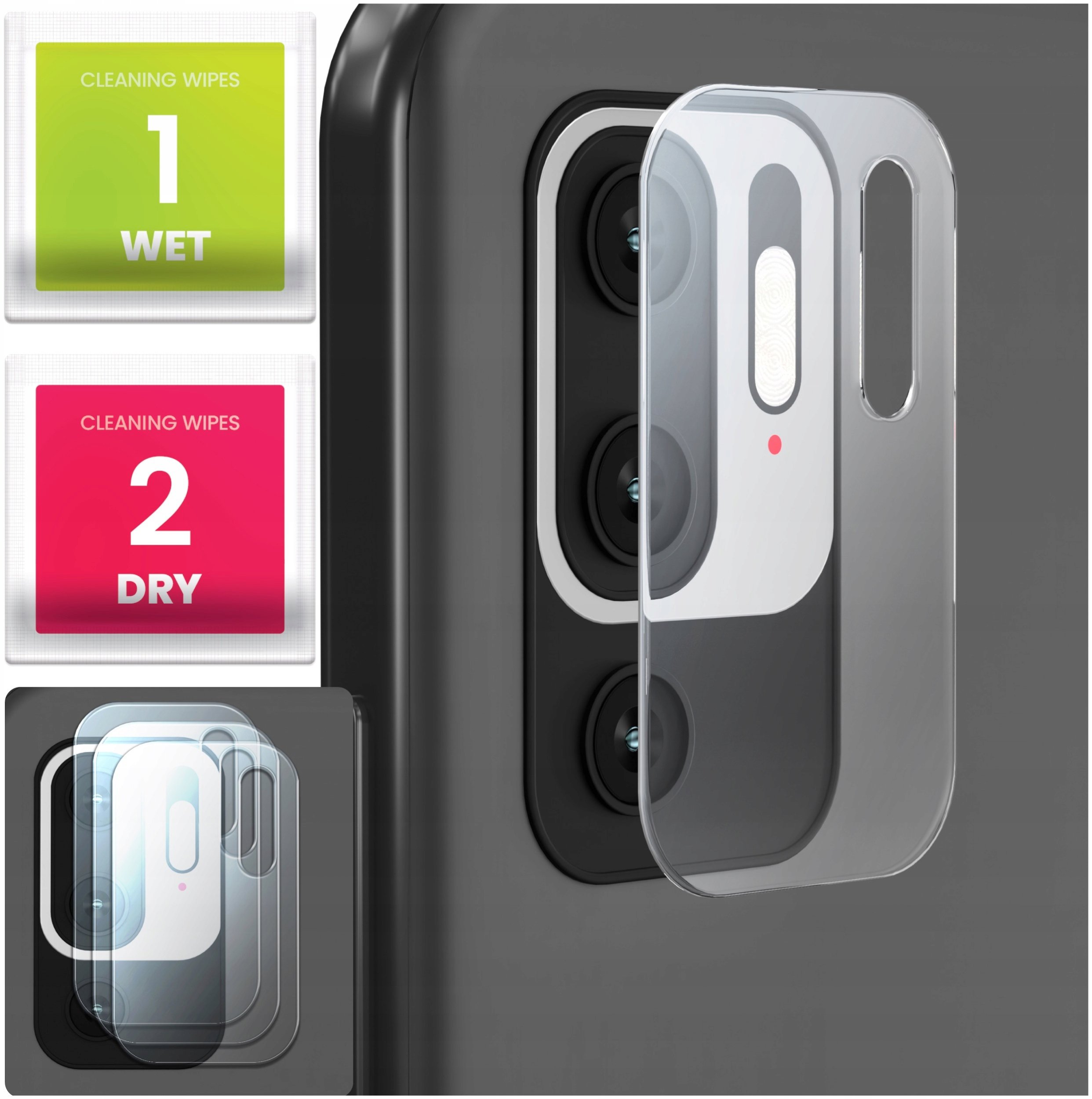 3-PAK Szkło Na Aparat Do Xiaomi Redmi Note 10 5G (Hartowane, Na Obiektyw)