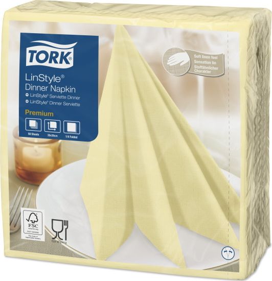 Tork Tork LinStyle - Serwetki obiadowe, premium - Szampańskie