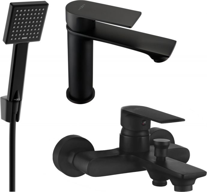 Mexen Mexen Royo R45 zestaw wannowy, czarny - 72203R45-70