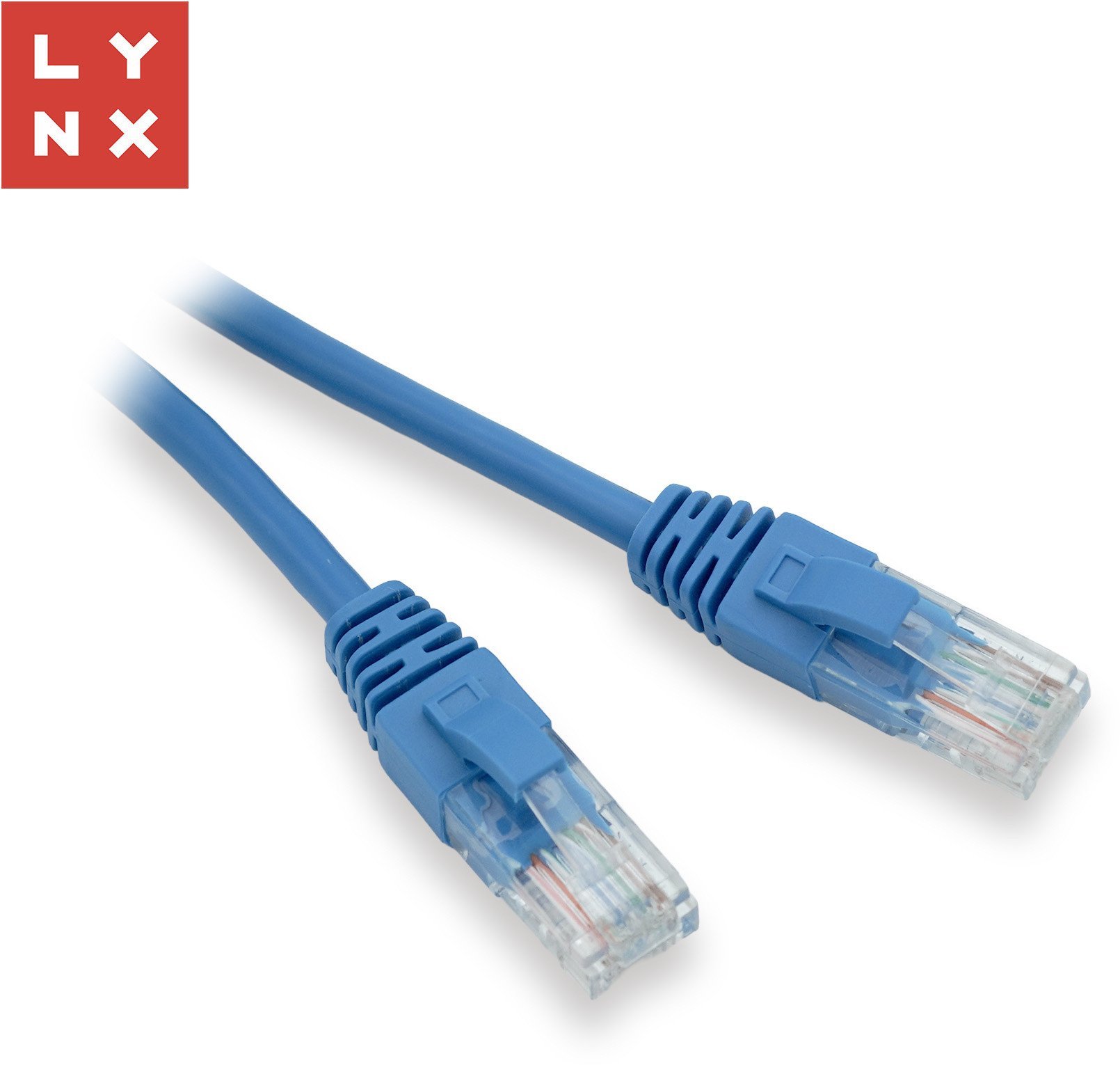 LYNX UTP patch kabel Cat5e, PVC, CCA, 15m, modrý