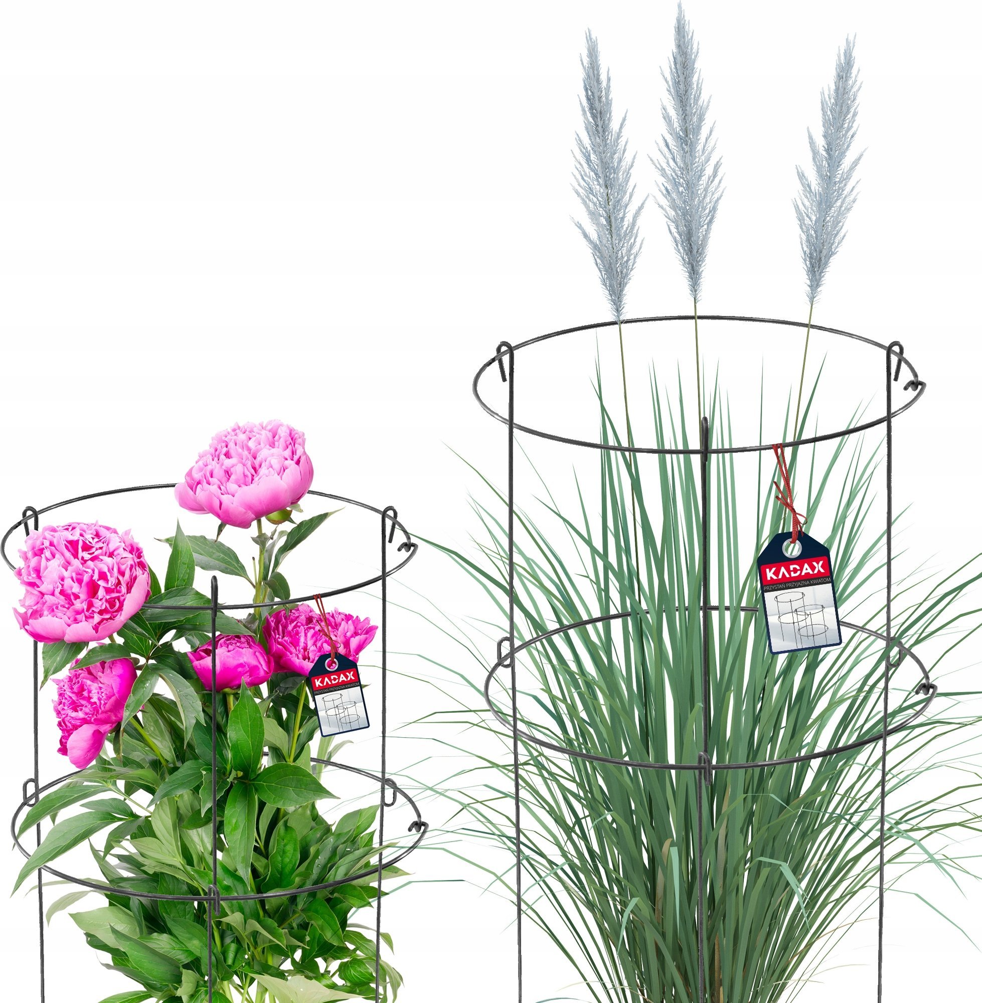 Kadax Podpora Do Roślin Kwiatów Obejma Podpórka 60+90cm