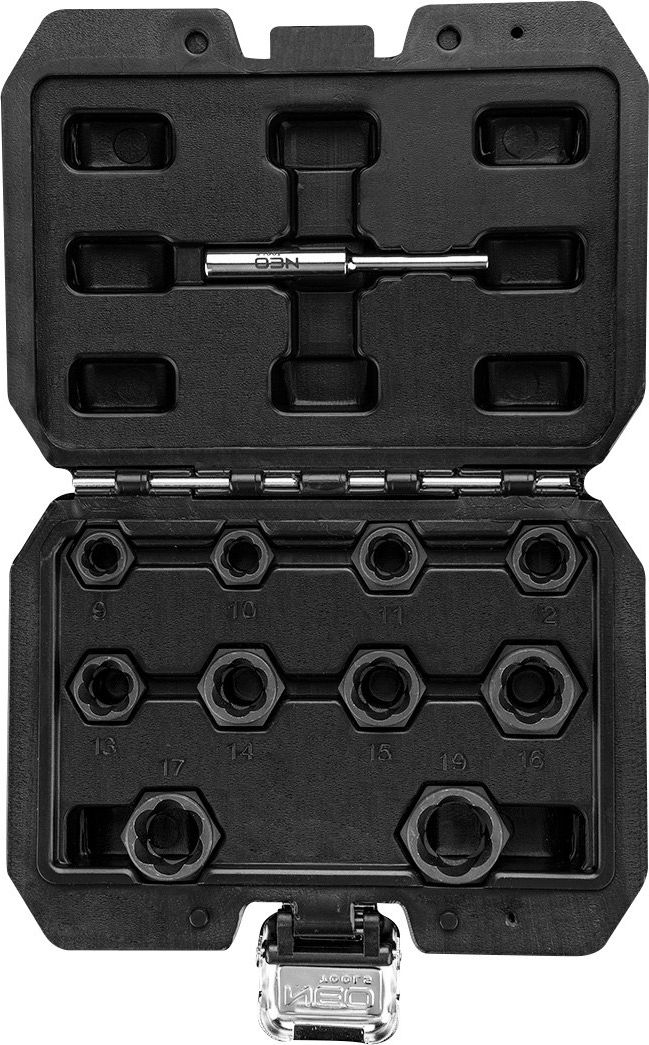 Neo Nasadki do uszkodzonych nakrętek (Nasadki, do uszkodzonych nakrętek, krótkie - zestaw 11 szt.)