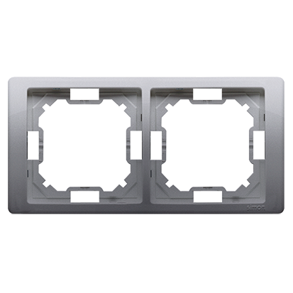 Kontakt-Simon Ramka 2-krotna Basic Neos inox metalizowany (BMRC2/21)