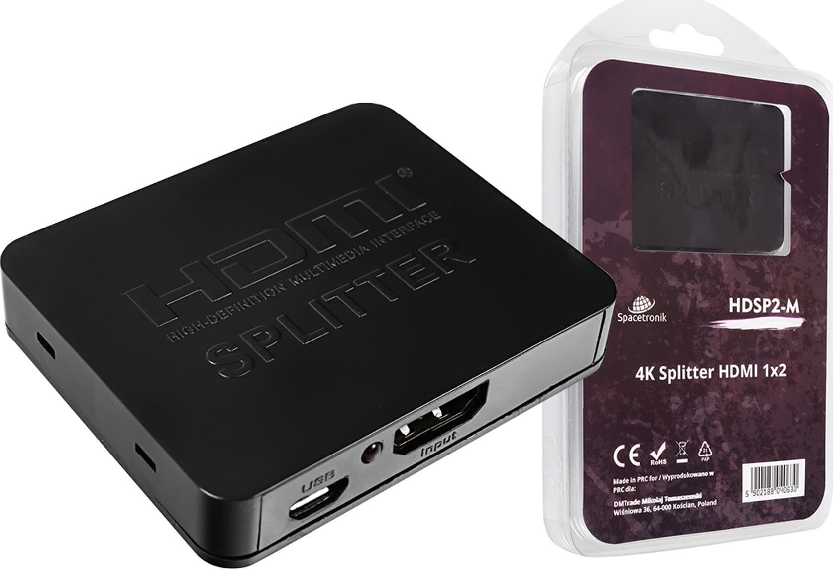 Spacetronik Rozgałęźnik mini HDMI 1x2 HDSP2-M 1/2