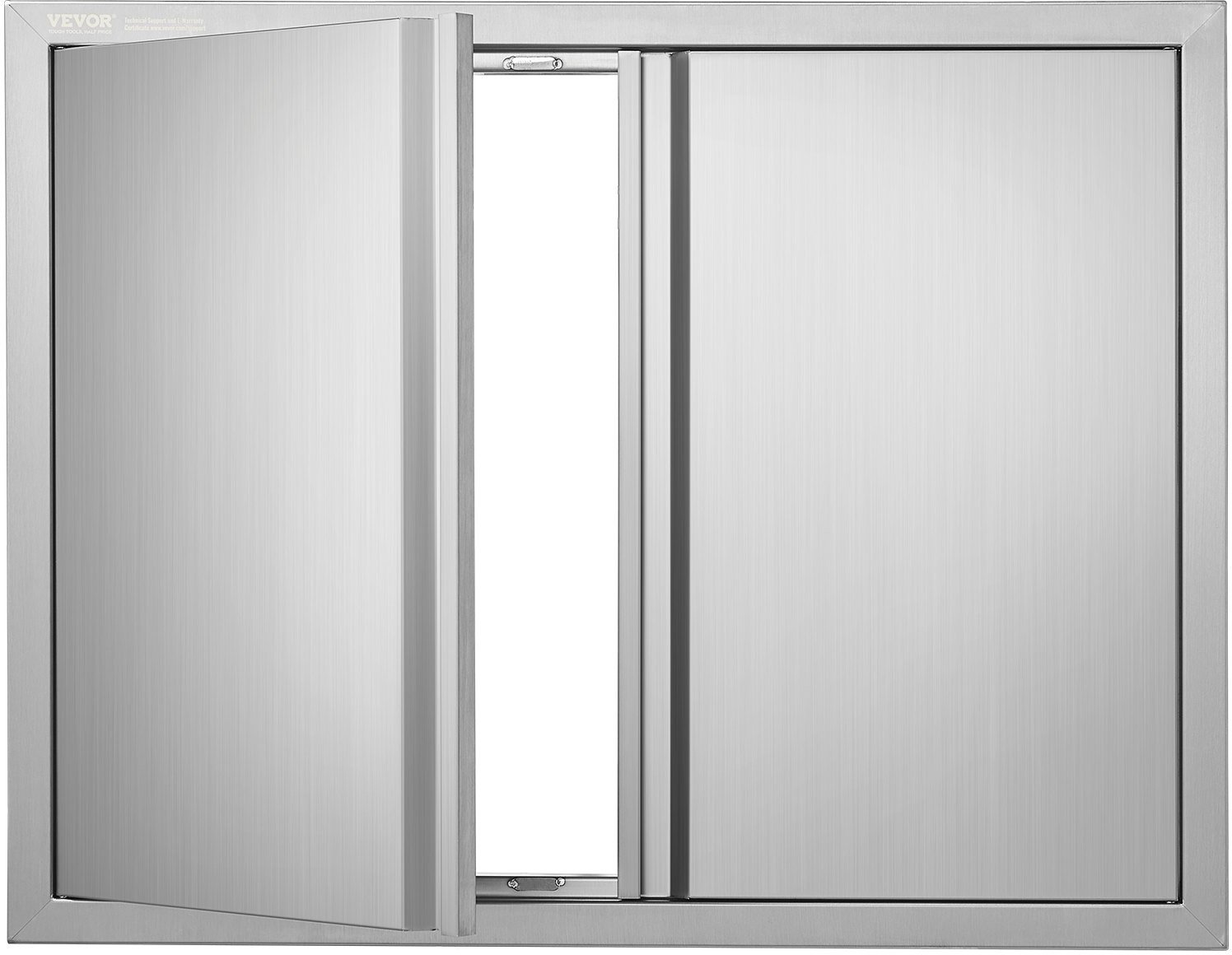 Drzwi do zabudowy grilla 79x61cm nierdzewne wpuszczane uchwyty ogród taras