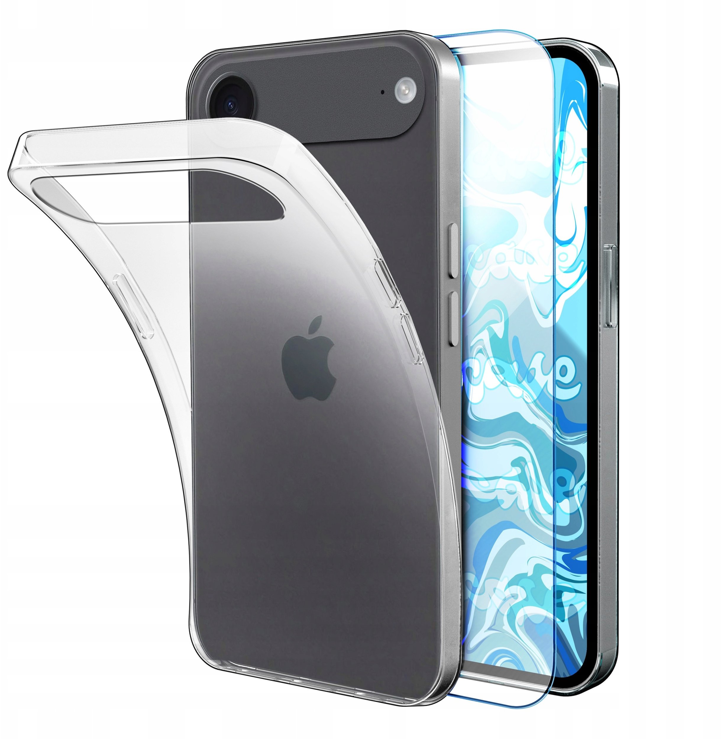 Etui Do Apple iPhone 17 Air (Przezroczyste, Silikonowe, Obudowa) Szkło 9H