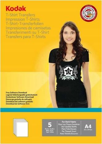 Kodak KODAK CAT 5740-022 Papier Kodak Dark T-Shirt Transfers A4 5 ARK.