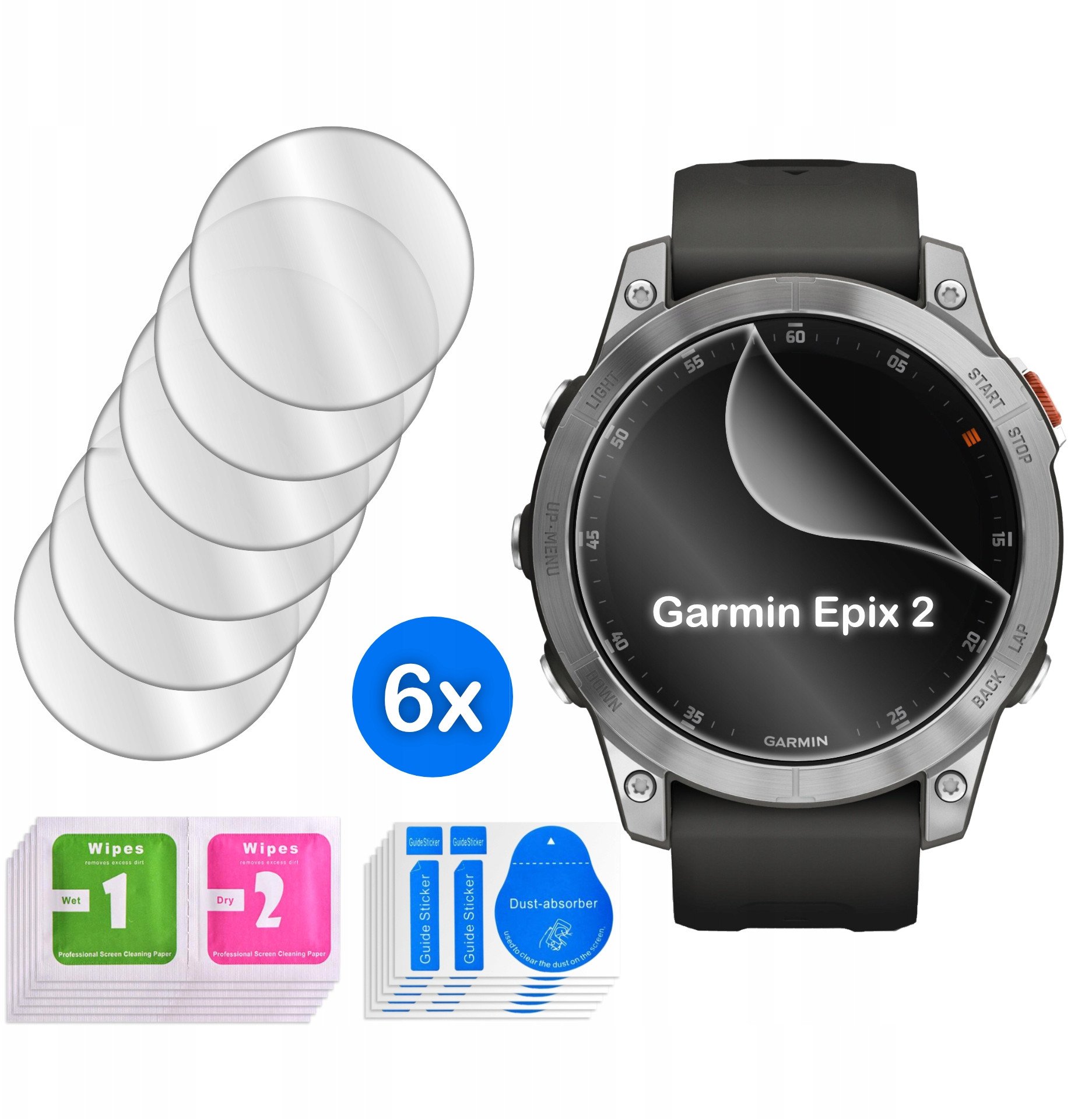FOLIA do Garmin Epix 2 HYDROŻELOWA OCHRONNA na ekran 3D 6 sztuk