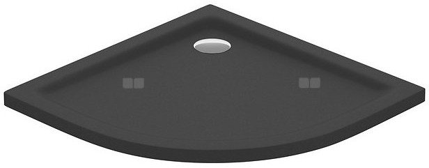 BRODZIK PÓŁOKRĄGŁY TAKO 90X4 CZARNY MAT