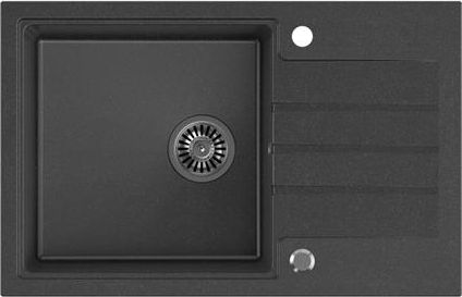 Zlewozmywak Steiner Peter 111 z ociekaczem 78 x 50 cm czarny (HCQP7850CZK)