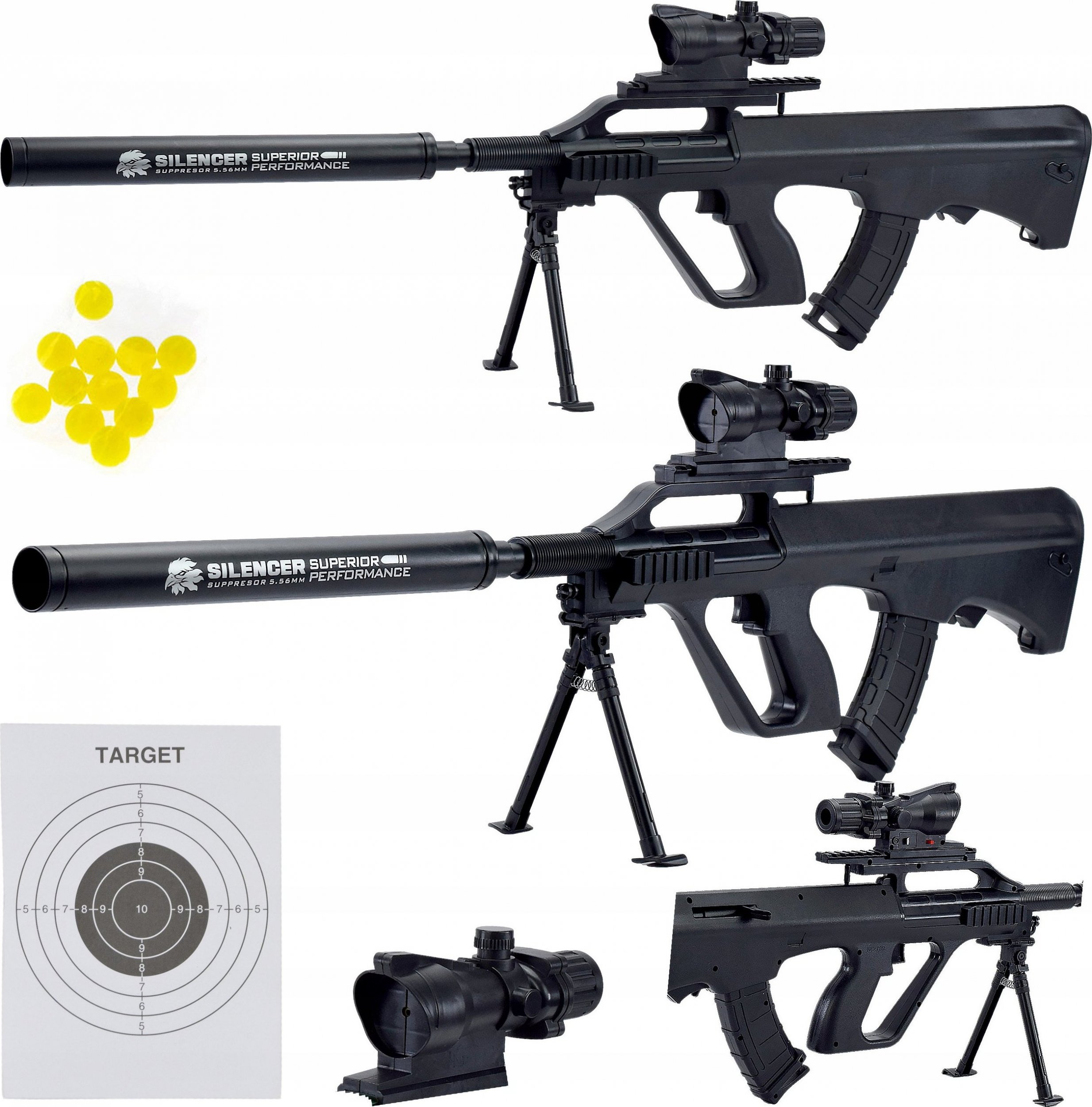 Skleplolki KARABIN PISTOLET NA KULKI AUG ASG REPLIKA LASER