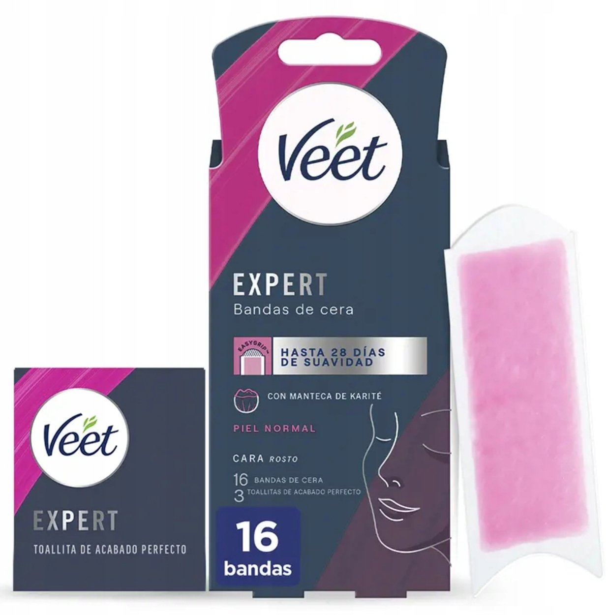 Depilator Veet Paski woskowe Plastry do Depilacji Twarzy 16szt