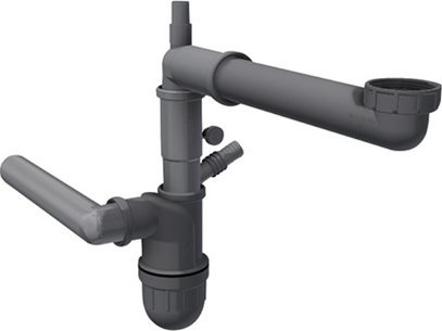 Syfon Franke Butelkowy, oszczędzajacy miejsce Grey Line 1 komora