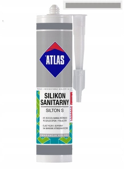 SILIKON SANITARNY SIL-S280-ST/ATLAS SILTON S KARTUSZ 280 ml STALOWY