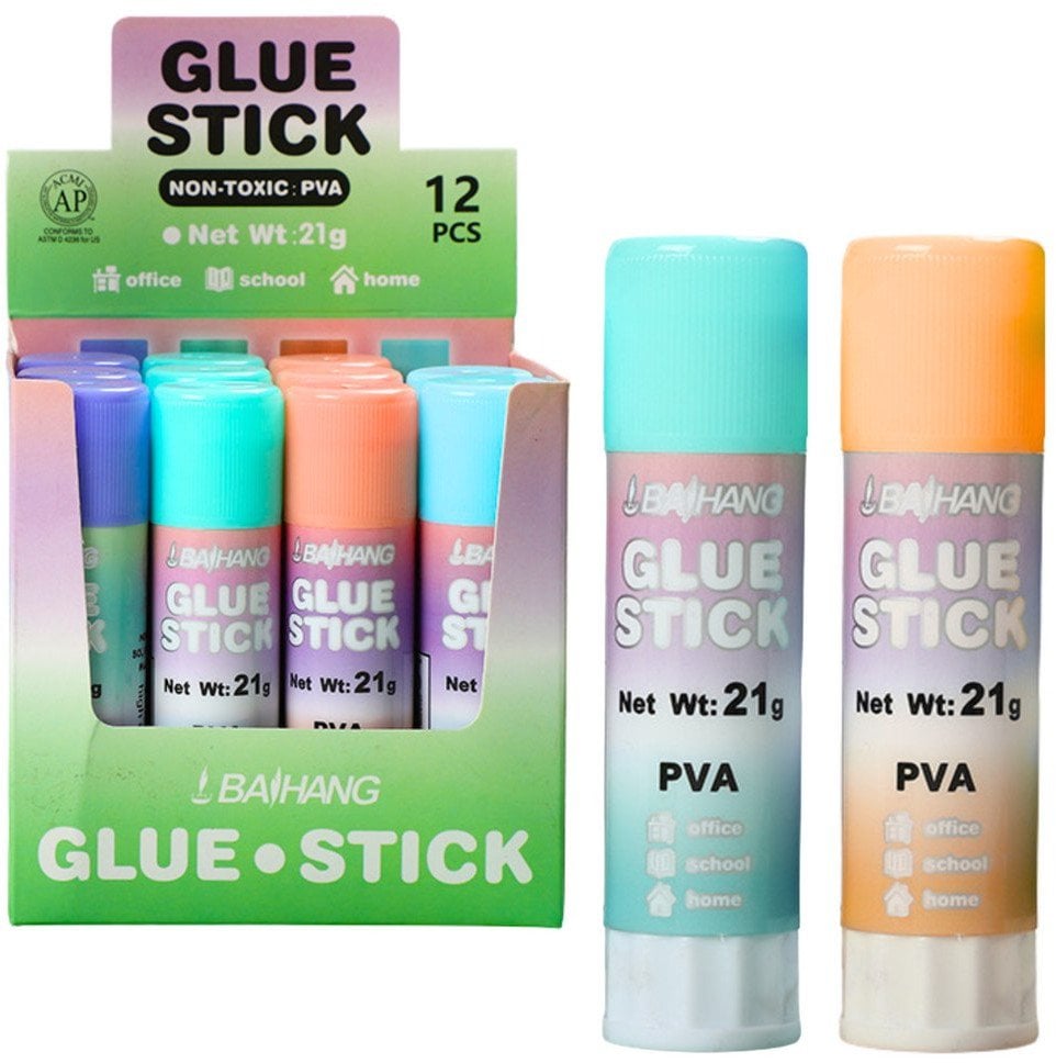 Klej W Sztyfcie Szkolny Biurowy Pastelowy 21g