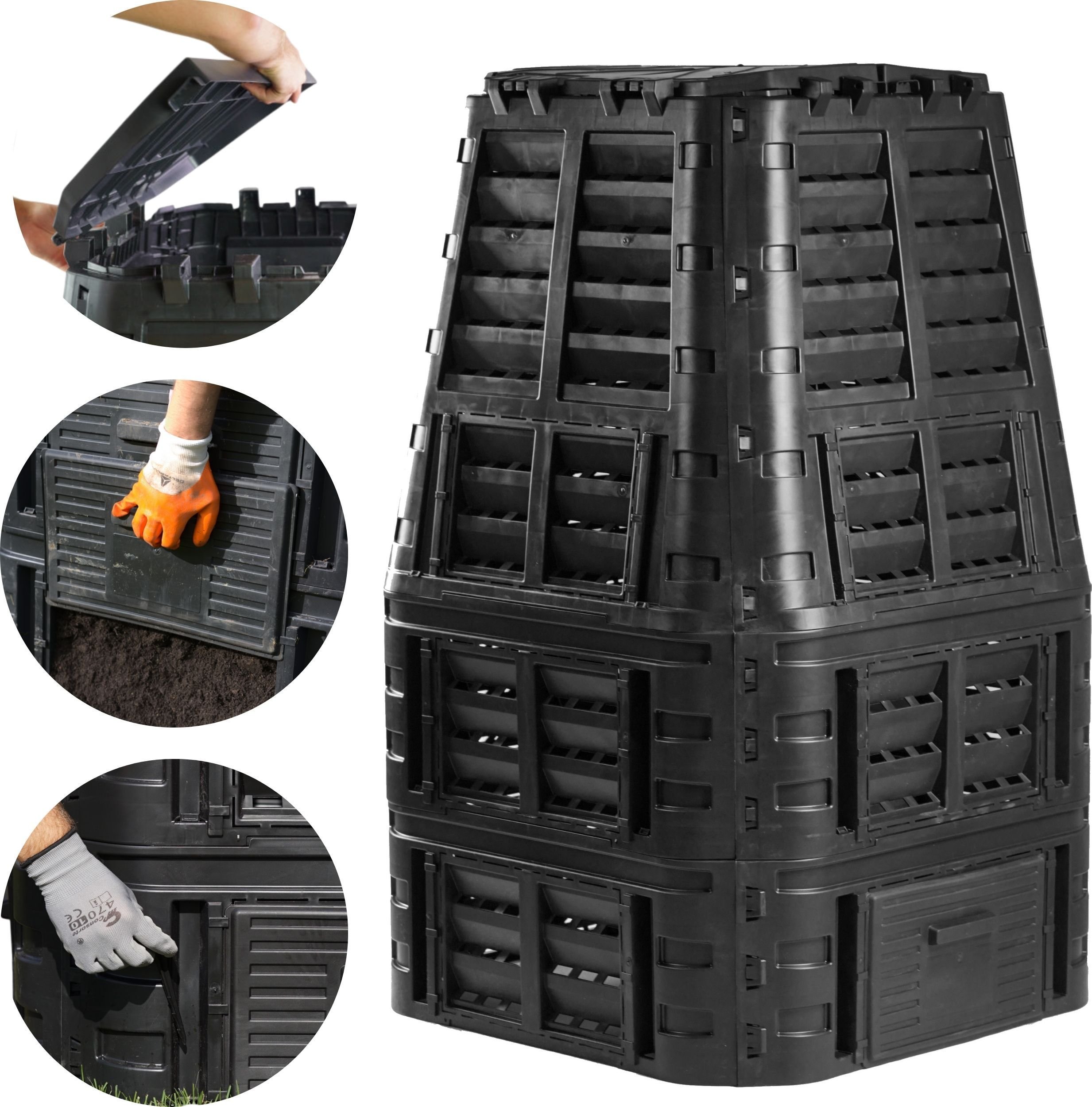 Kompostownik 1000l Pojemnik Zbiornik na kompost do ogrodu