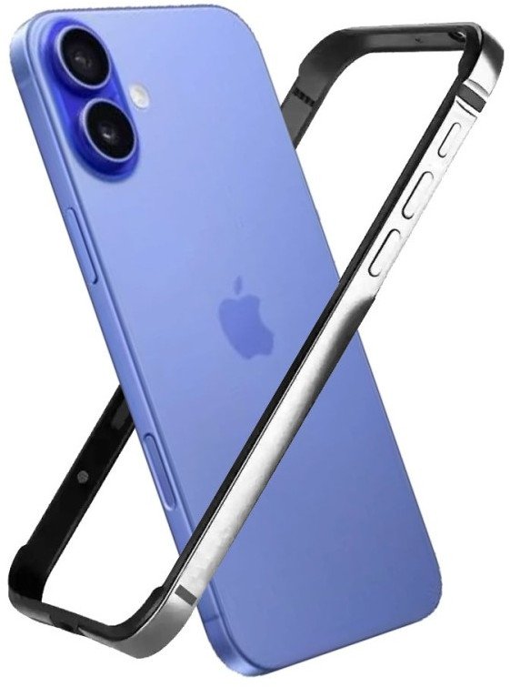 Etui Supero Bumper Slim do iPhone 16 Plus, srebrne