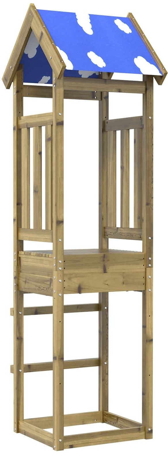 vidaXL Wieża zabaw Brązowy Drewno impregnowane lite