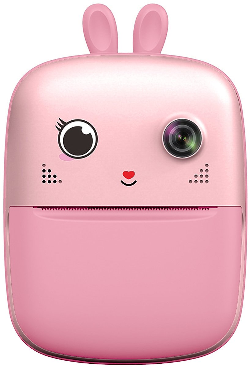 Drukarka etykiet Hurtel Mini drukarka termiczny z aparatem fotograficznym i kamerą HURC10R - różowa