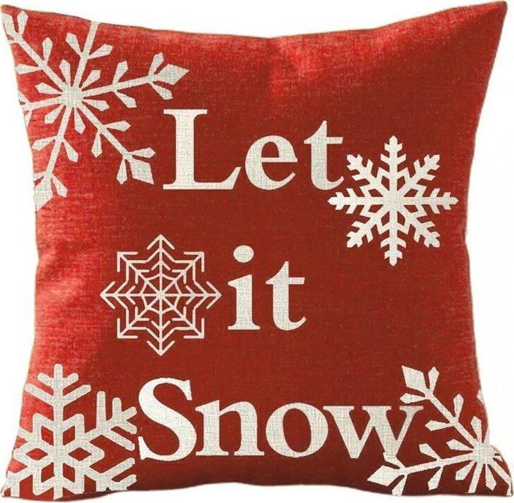 Aptel Świąteczna POSZEWKA na Poduszkę Pokrowiec Let It Snow 44x44cm BQ68A