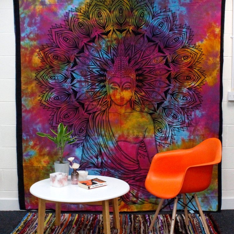 vidaXL Bawełniana narzuta - Peaceful Buddha