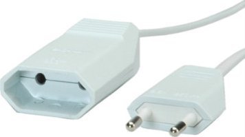 Kabel zasilający Triton BACHMANN Przedłużacz Euro 230V/2.5A, biały, 2 m