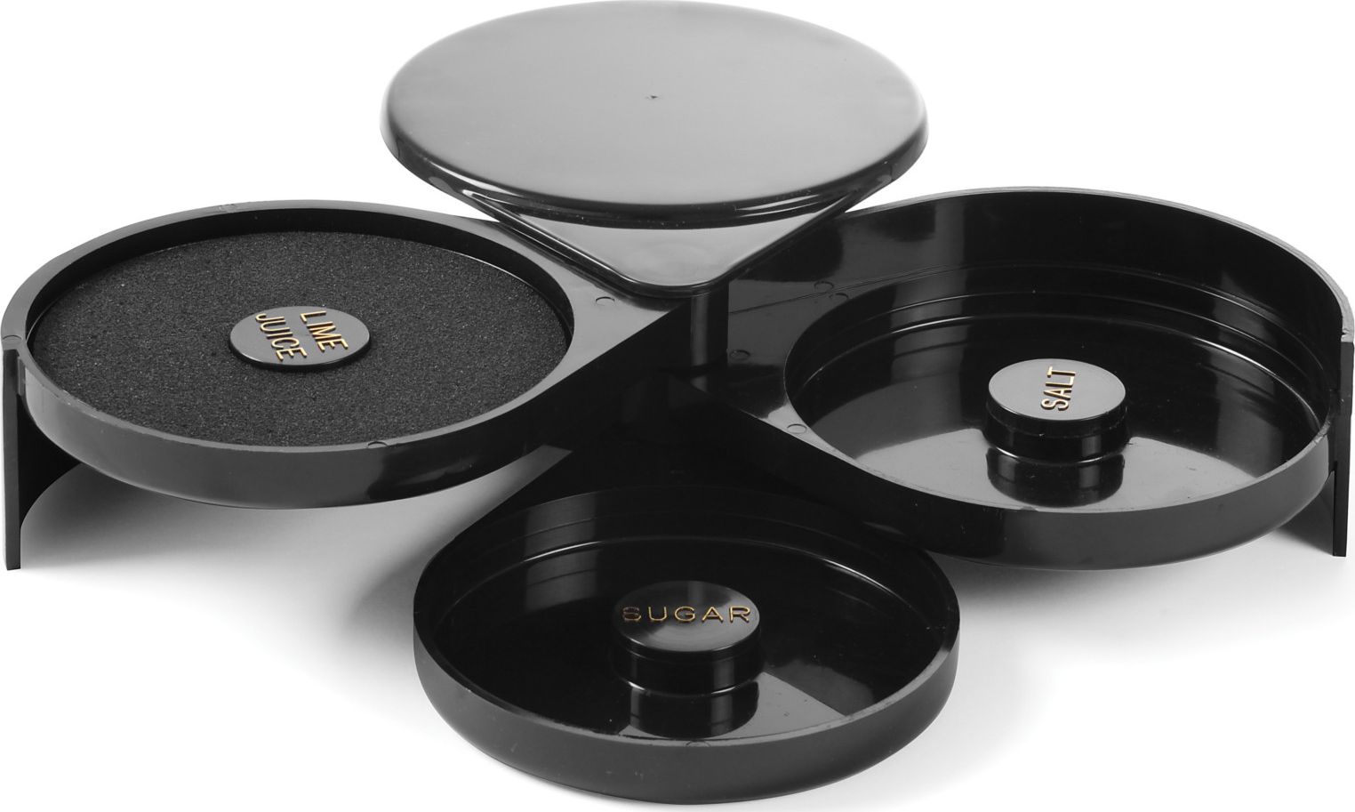 Hendi Krustownica barmańska do dekoracji kieliszków 3 pojemniki sok cukier sól - Hendi 596777 Krustownica barmańska do dekoracji kieliszków 3 pojemnik