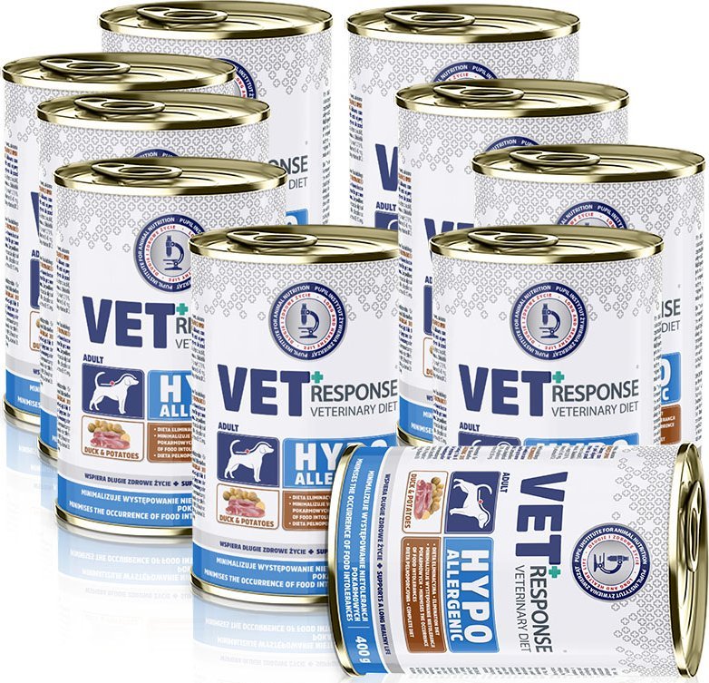 Vet Response Karma mokra dla psa VET RESPONSE HYPOALLERGENIC kaczka 10x400 g