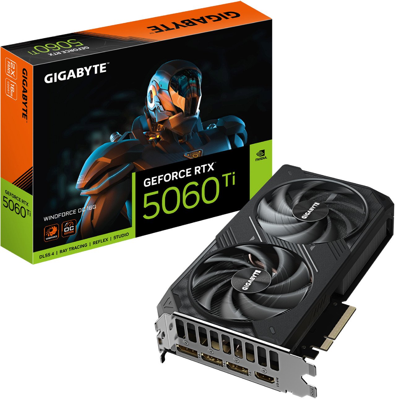 Karta graficzna Gigabyte GeForce RTX 5060 Ti Windforce OC 16GB GDDR7 DLSS4 (GV-N506TWF2OC-16GD)