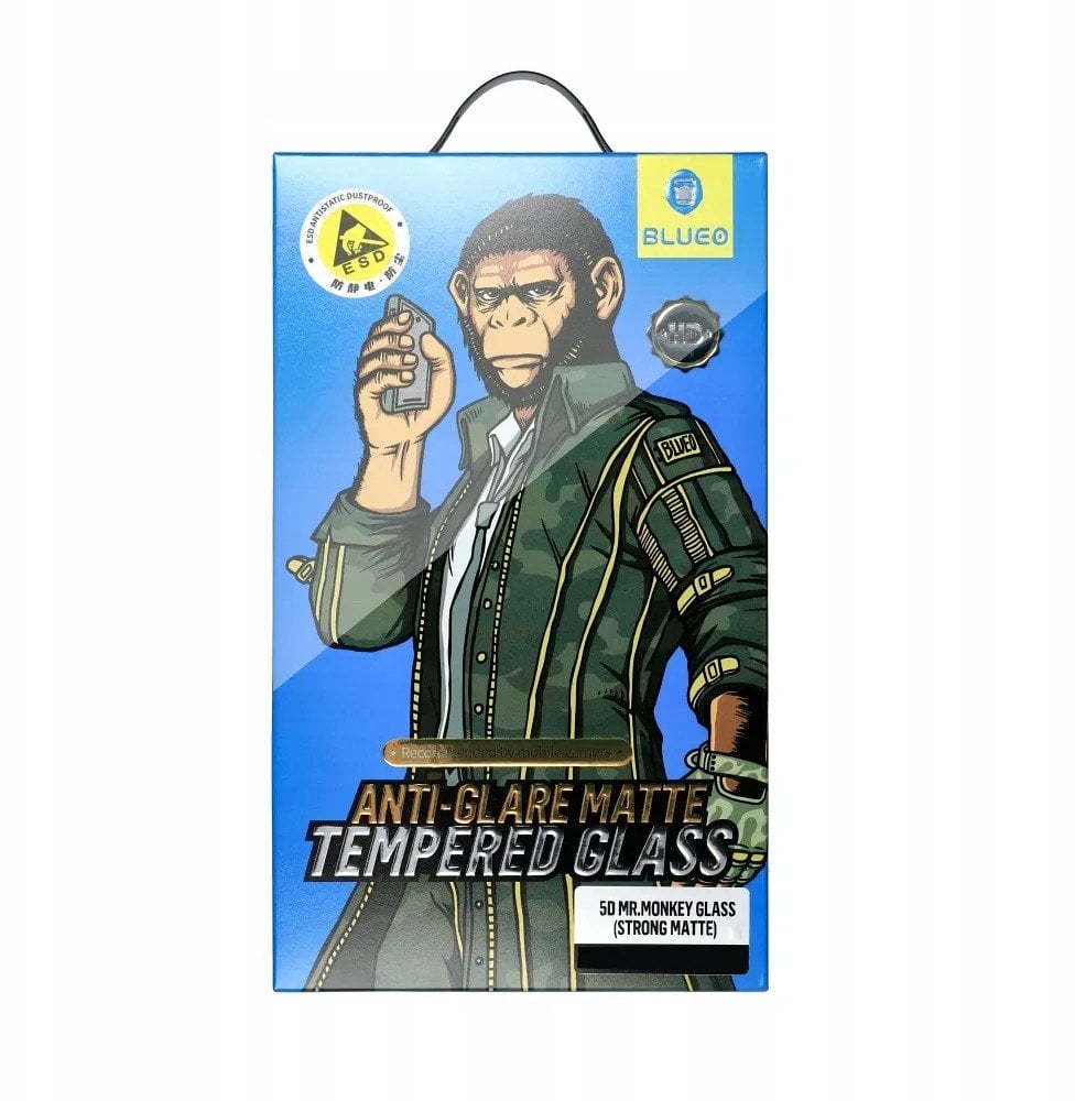 Szkło Hartowane 5D Mr. Monkey Glass - Apple iPhone 14 Pro Max czarny (Strong Privacy)