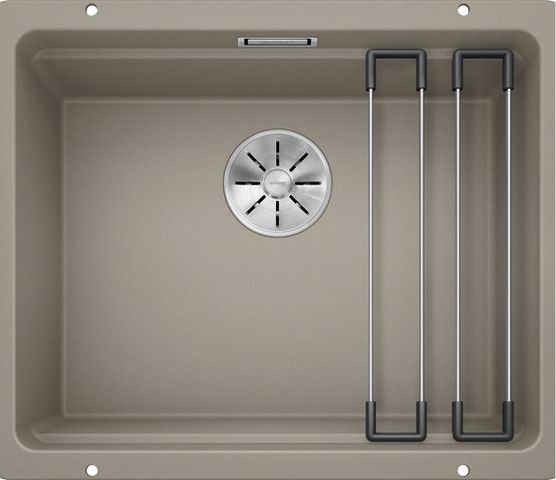 Zlewozmywak Blanco Etagon 500-U Silgranit tartufo z korkiem InFino + szyny (522234)