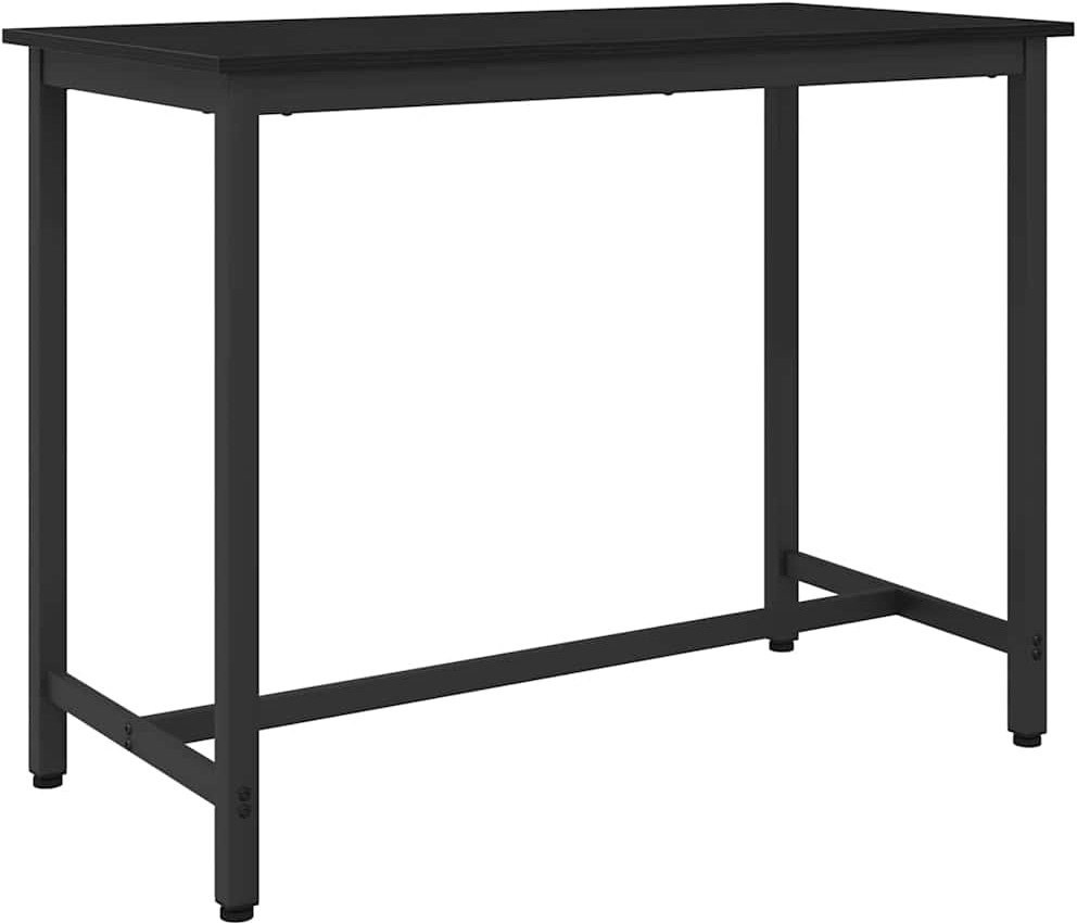 vidaXL stół Czarny Dąb 100 x 50 x 76,5 cm Drewno inżynieryjne i stal