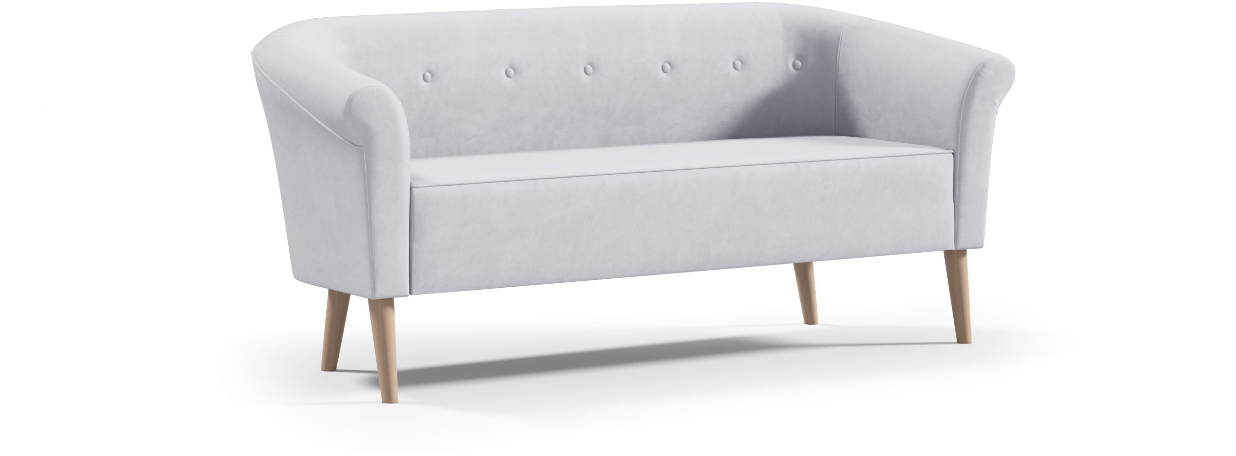 Sofa ESPERO styl skandynawski 3 osobowa welur z guzikami monolith 84