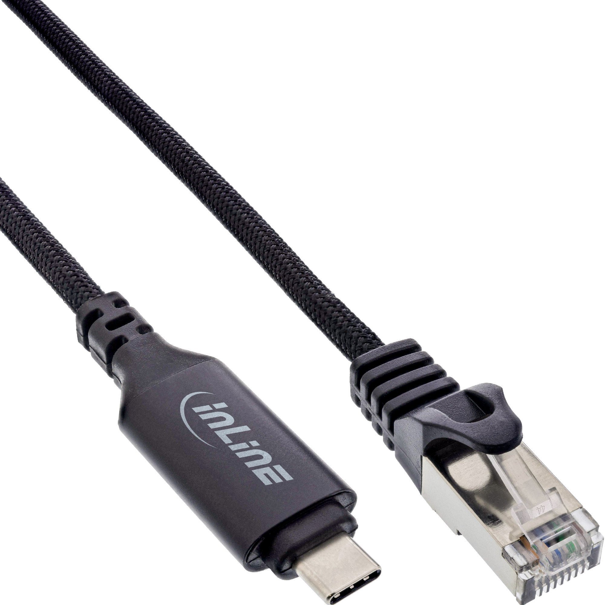Karta sieciowa Eaton InLine® USB 3.2 adapter sieciowy kabel, Gigabit, USB-C do RJ45 wtyczka, 5m