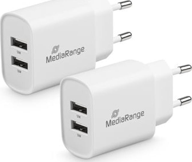 Ładowarka MediaRange MediaRange Ladegerät 12W 2-Port 2x USB-A, weiß