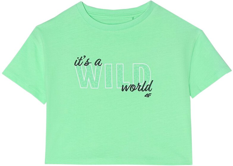 4f KOSZULKA DZIECIĘCA SPORTOWA NA CODZIEŃ CROP-TOP F1144