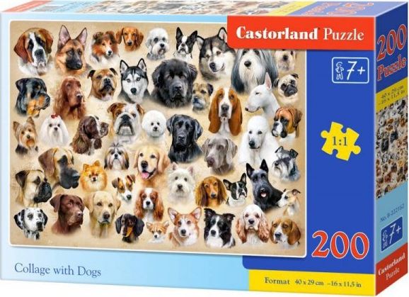 Castorland Puzzle 200 Collage with Dogs CASTOR