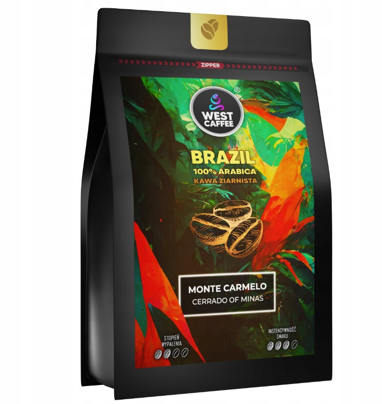 Kawa ziarnista Brazylia 250g Świeżo Palona - 100% Arabica - Monte Carmelo