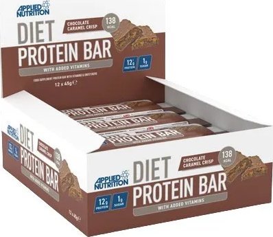 Applied Nutrition - Baton Proteinowy, Diet Protein Bar, Chocolate Caramel Crisp, 12 x 45g