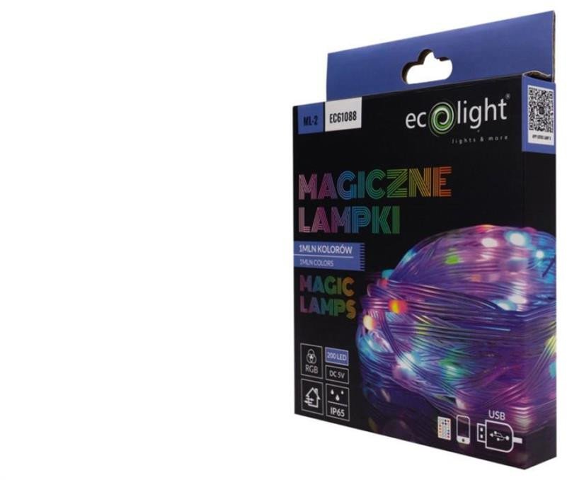 MAGICZNE LAMPKI 1MLN KOLORÓW 200 LED 10m DC5V