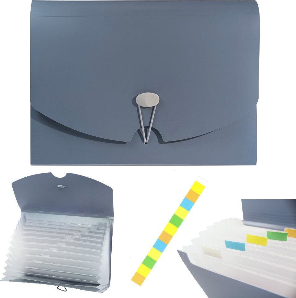 Biurfol Teczka harmonijkowa składana organizer z gumką A4 13 przegródek BIURFOL