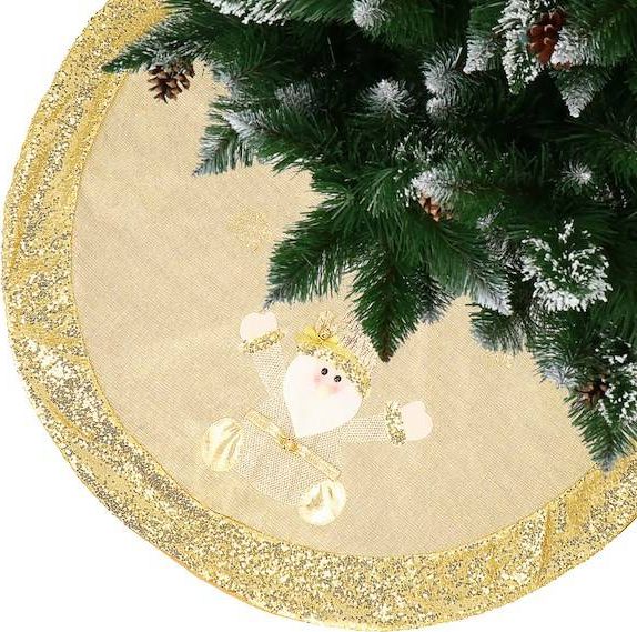 Springos Osłona pod choinkę Złota