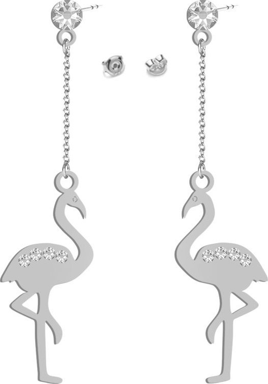 Radziszewska Jewellery Kolczyki Srebrne z Flamingiem
