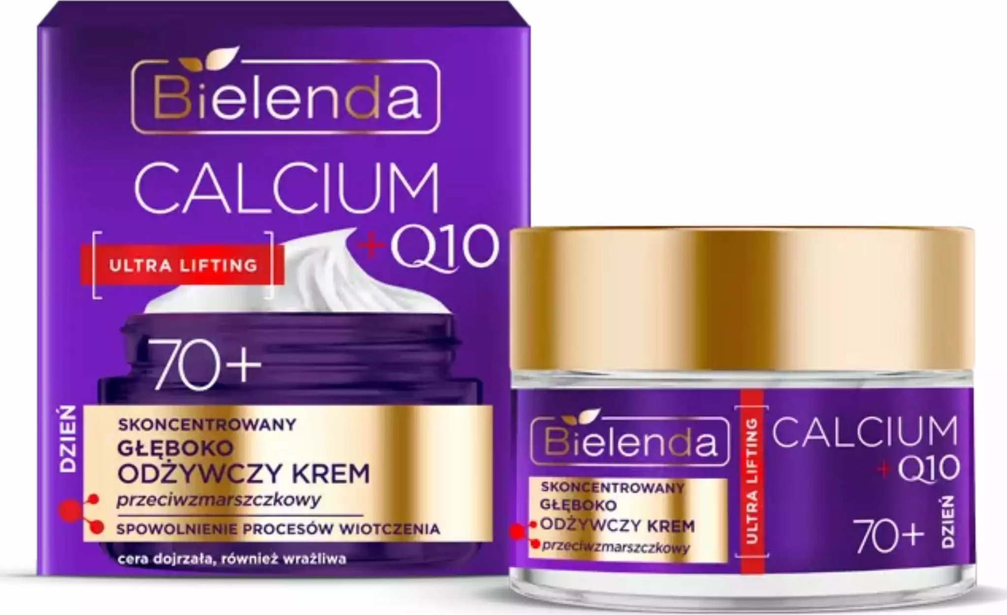 Bielenda Calcium + Q10 Skoncentrowany głęboko odżywczy krem przeciwzmarszczkowy na dzień 70+ 50ML